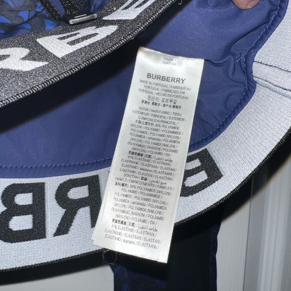 TB monogram-print zip-up cropped top w/ matching pants active wear - Picture 6 of 8